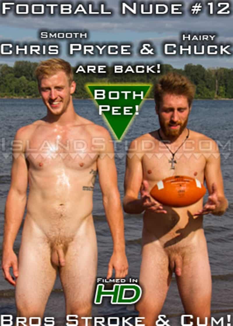 IslandStuds Chuck thick dick Chris Pryce massive donkey balls 025 Gay Porn Pics - Chuck’s dick is thick a fat belly slapper and Chris Pryce’s long straight dong is surrounded by a patch of blond dick hair and massive donkey balls