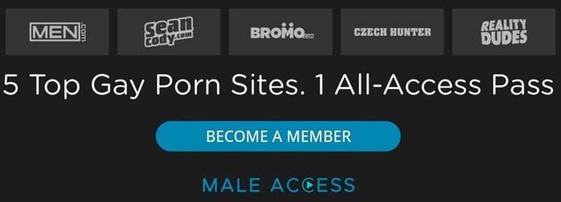 5 hot Gay Porn Sites in 1 all access network membership vert 17 - Hairy chested muscle hunks fucking Brogan’s huge thick dick pounds Caden bareback asshole